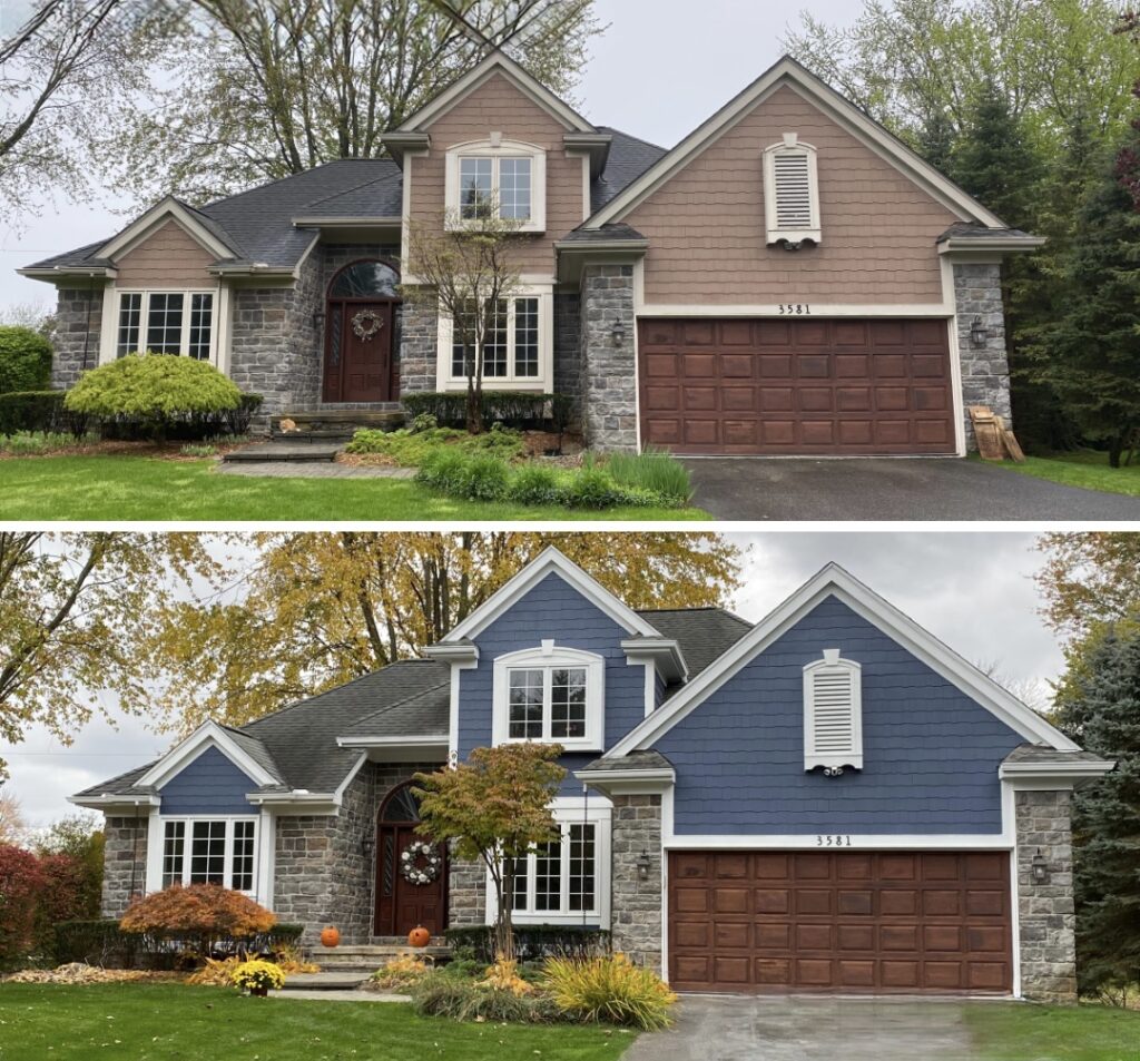 Exterior Painting Before & After Commerce MI